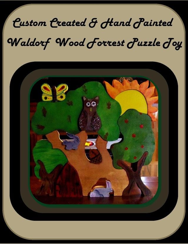 Waldorf Toys, Wooden Forrest,Animal Forrest, Learnging Toys, Educational Toys