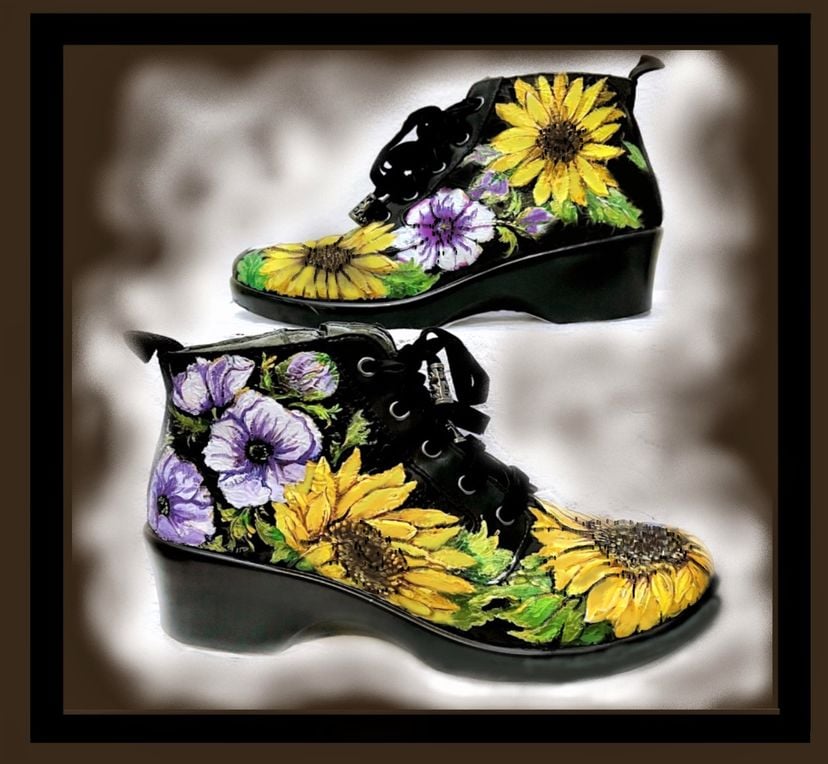 Hand Painted Shoes, Painted, Sneakers, Boots, Shoes. Any Image On Any Style Shoe