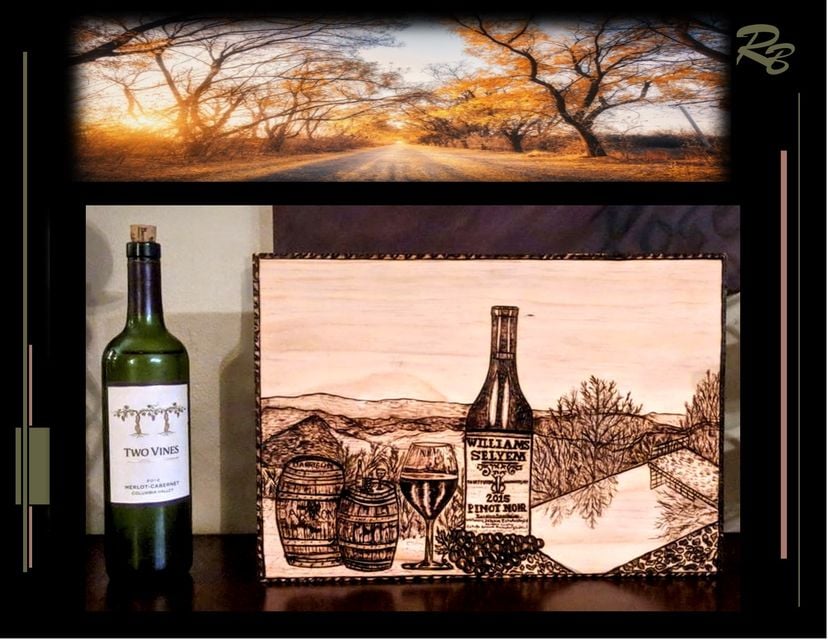 Wine Gift, Wine, Art, Gift, Decor, Wine Bottle, Wood Signs, Plaques, Custom, Wood Burned,Wall Art