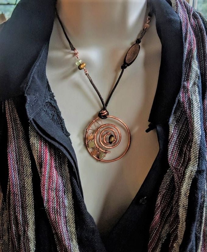 Statement Jewelry, Copper Jewelry, Custom, Ooak, Art Jewelry, Wife Gift, Mother Gift, Daughter Gift