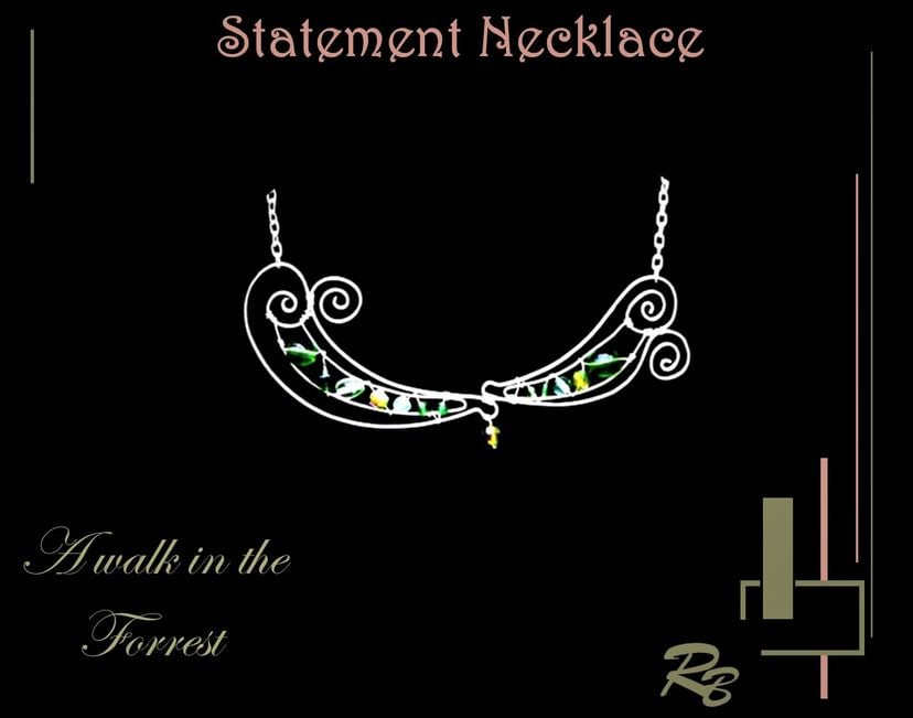 Custom, Art Jewelry, Necklace , Gemstone, Fashion Jewelry, Statement Jewelry