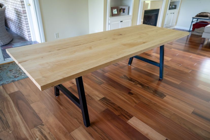 Straight Edge Maple Dining Table