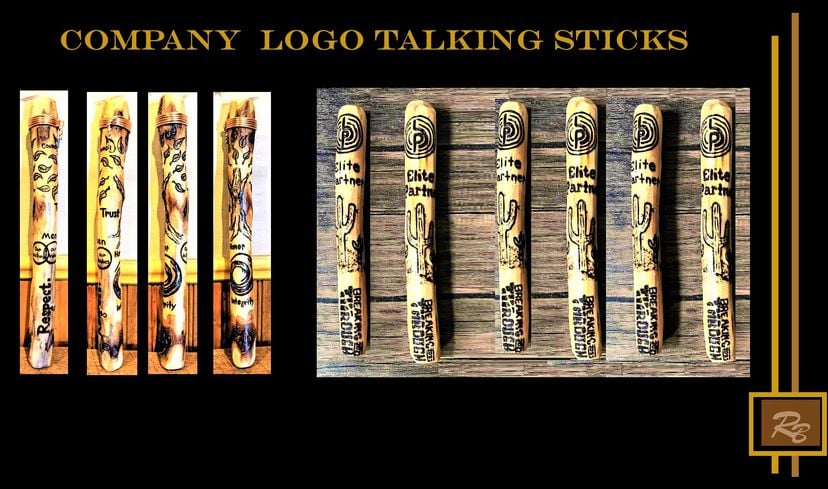 Company Logo, Talking Sticks, Custom