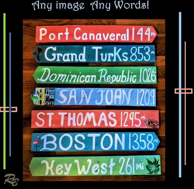 Destination Sign, Signs, Custom, Reclaimed Wood