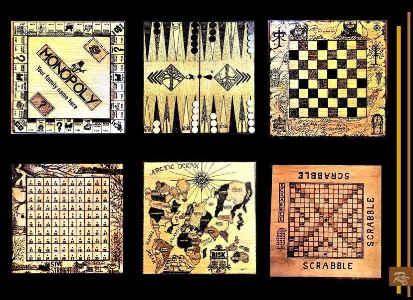 Custom, Wood, Board Games, Monopoly  Board,  Large, Game Room Games