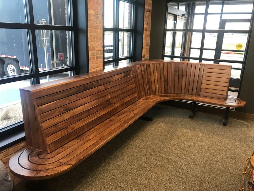 Walnut Custom Radius  Bench Cost Depends On Size And Materials