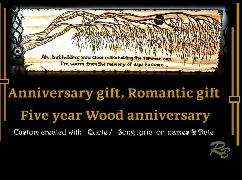 Five Year Anniversary Gift, Wood Anniversary gift, wood gifts, couples gift