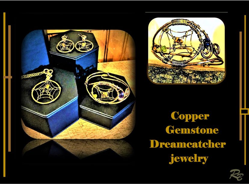 Wife Gift, Dreamcatcher Jewelry, Necklace, Earrings, Dreamcatcher, Gemstones