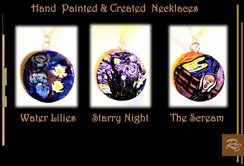Custom Jewelry, Monet, Water Lilies,   Art Jewelry