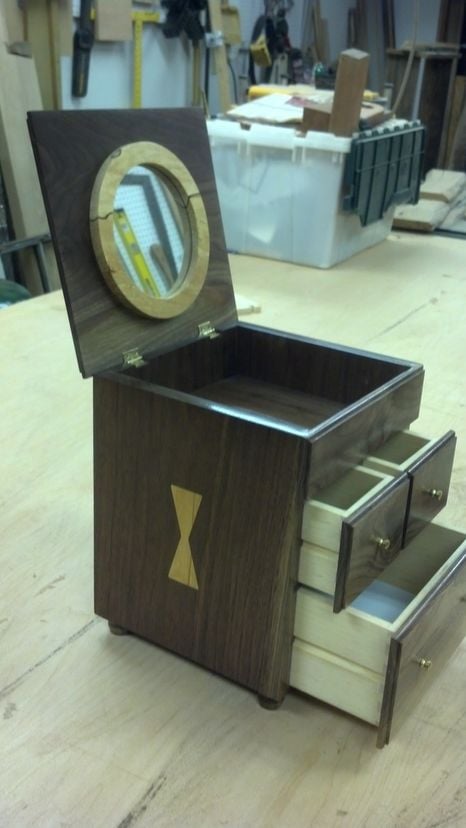 Three Drawer Jewelry Box