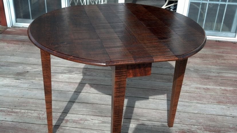 Rustic Cherry Swing Leg Table