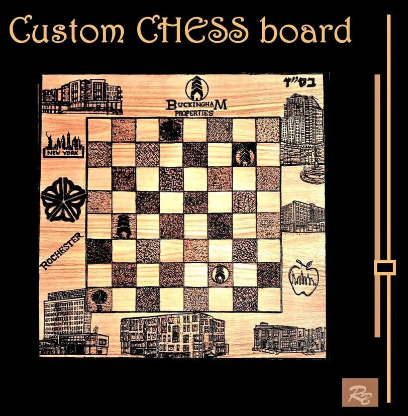 Custom Chessboard, Custom Chess Board, Chess board collector, Boss gift, Wood Anniversary gift, Hand created with any Images or Theme