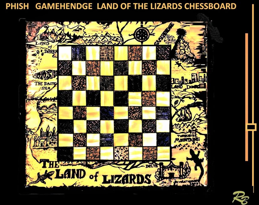 Chessboard, Gamehendge, Phish, Land Of Lizards, Custom Design,
