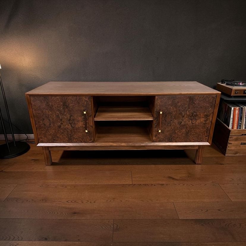 Walnut Record console