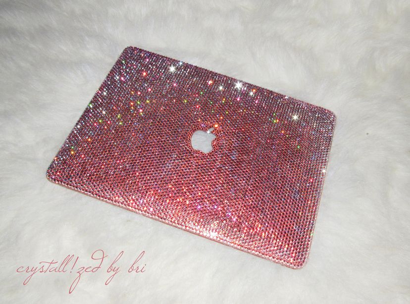13" Mac Crystallized Laptop Case Macbook Air Pro Apple Tech Bling European Crystals Bedazzled Ombre