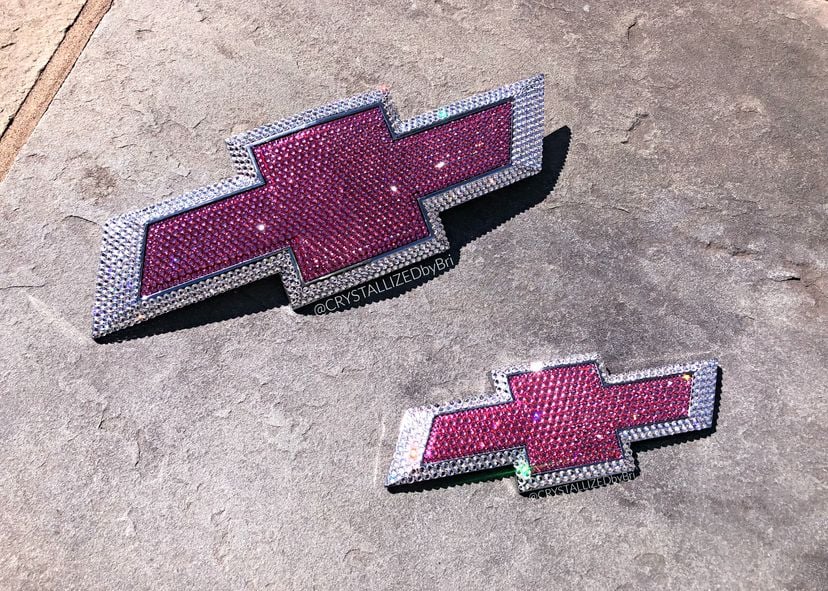 Chevy Chevrolet Bow Tie Crystallized Car Emblem Bling Genuine European Crystals Bedazzled