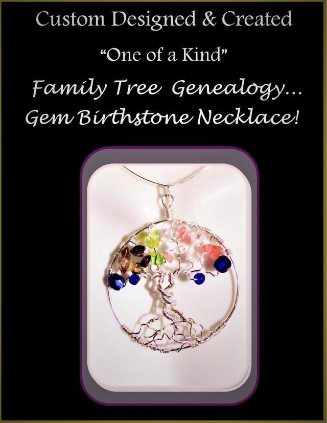 Family Birthstone Tree, Tree Of Life, Necklace, Birthstone Necklace,Wife, Gift, Mother