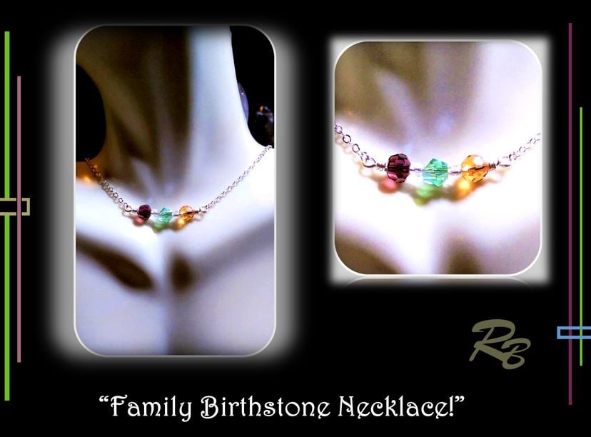 Birthstone Necklace, Wife, Gift, Mother, Daughter, Family Birthstones