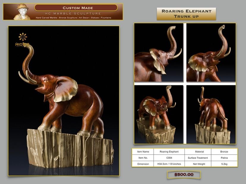 Roaring Elephant (Trunk Up)