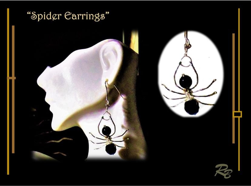Spider Earrings, Artesian, Custom, Hand Crafted , Jewelry Artist