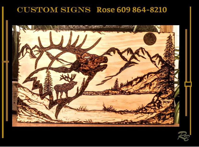 Elk, Hunter Gift, Mens Gift, Wood, Sign, Art, Gifts