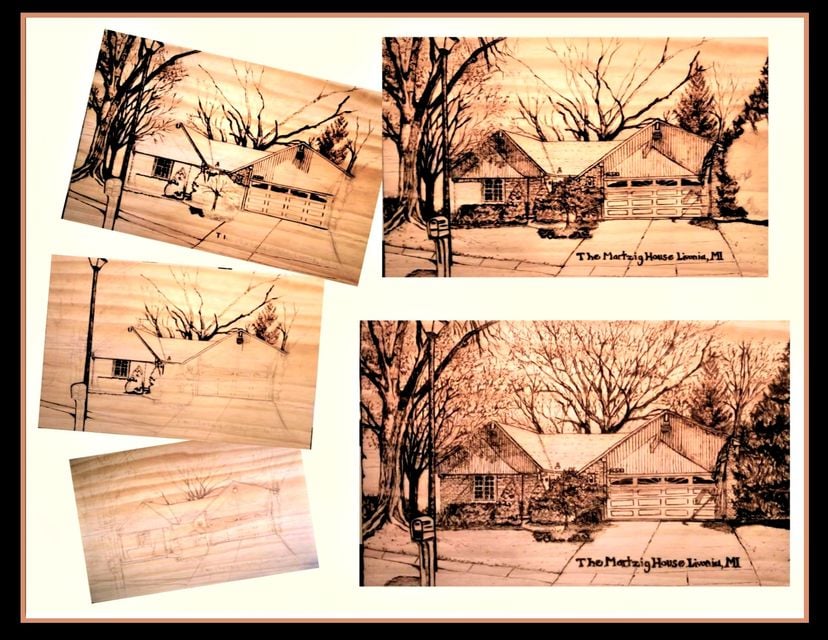 Your House, Wood burned, Anniversary gift ideas for Men, Wood Anniversary Gift. Five Year Anniversary Gift - Husband Gift - Wife Gift