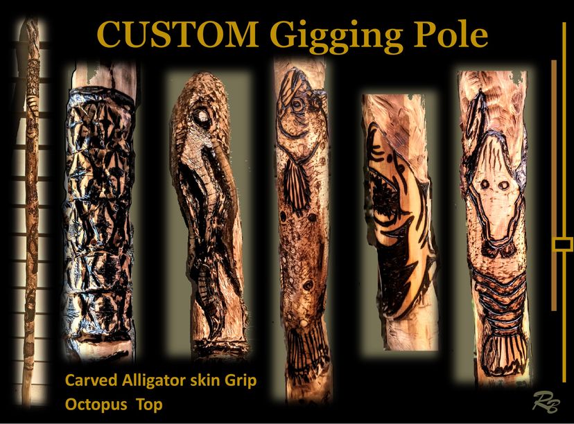 Flounder Gigging Pole, Gigging Pole, Custom, Gigging