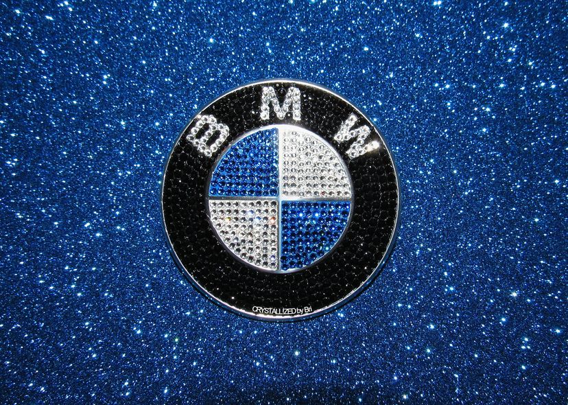 Bmw Crystallized Roundel Car Emblem Bling Genuine European Crystals Bedazzled
