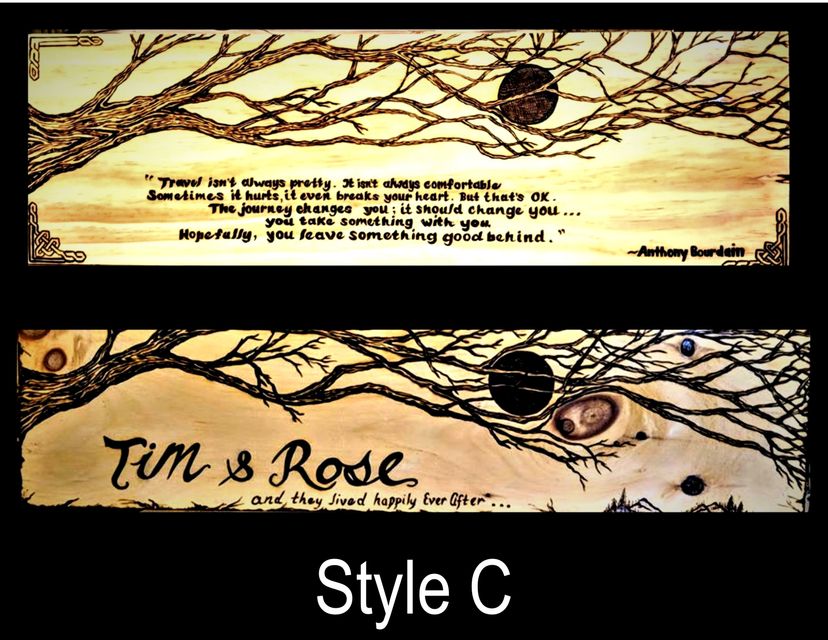 Wood, Sign, Any Image, Words, Wood Burned