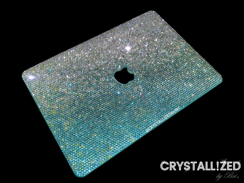 11" Mac Crystallized Laptop Case Macbook Air Apple Tech Bling European Crystals Bedazzled Ombre