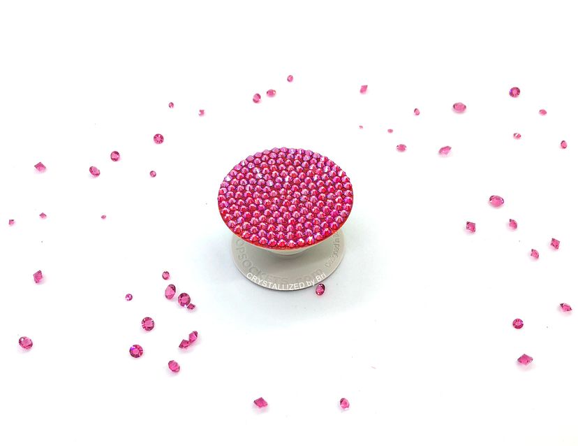 Any Color Crystallized Pop Socket Iphone Grip Bling Initial Genuine European Crystals Bedazzled