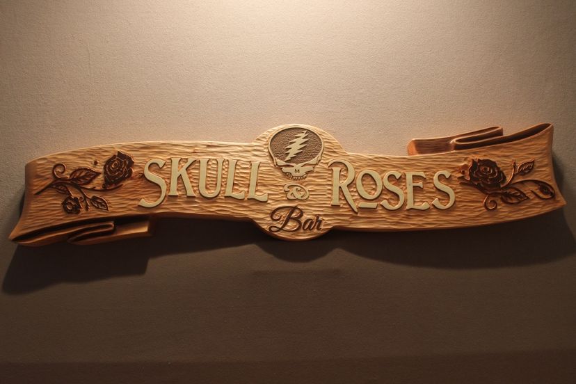 Hand Caved Wood Signs, Home Bar Signs, Grateful Dead Signs, Hand Carved By Jeremy & Scott, Lazy River Studio