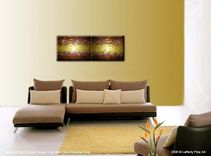 Abstract Gold Art, Original Painting, Metallic Textured Paintings, By Lafferty - 18 X 48 4 small