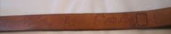 Custom Leather Pet Leash With Bone And Paw Design