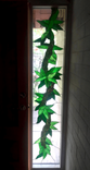 Botanical Stained Glass Entryway Sidelights And Transom Windows- Mokihana and Maile Lei 4 small