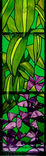 Garden Themed Stained Glass Entryway Sidelight - Morning Glory 4 small