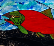 Naturalistic Stained Glass Holiday Gift - Totem 2 small