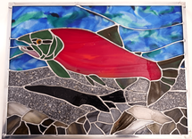 Naturalistic Stained Glass Holiday Gift - Totem 3 small