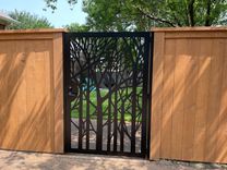 Birch Tree Forest Single Entry Metal Gate #6871 R. O. width 36" by 60" H