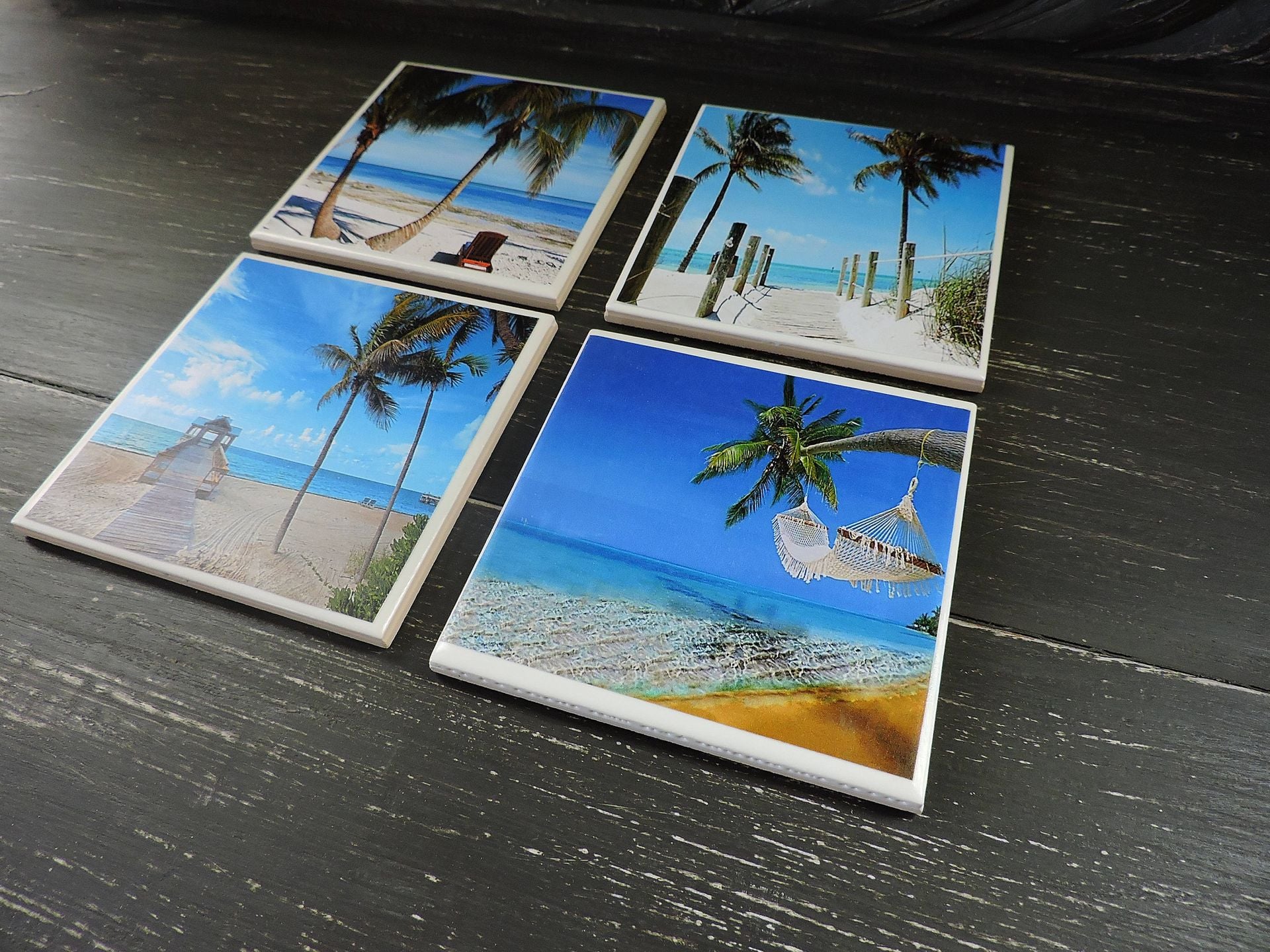 Beach Theme Ceramic Coasters 4 