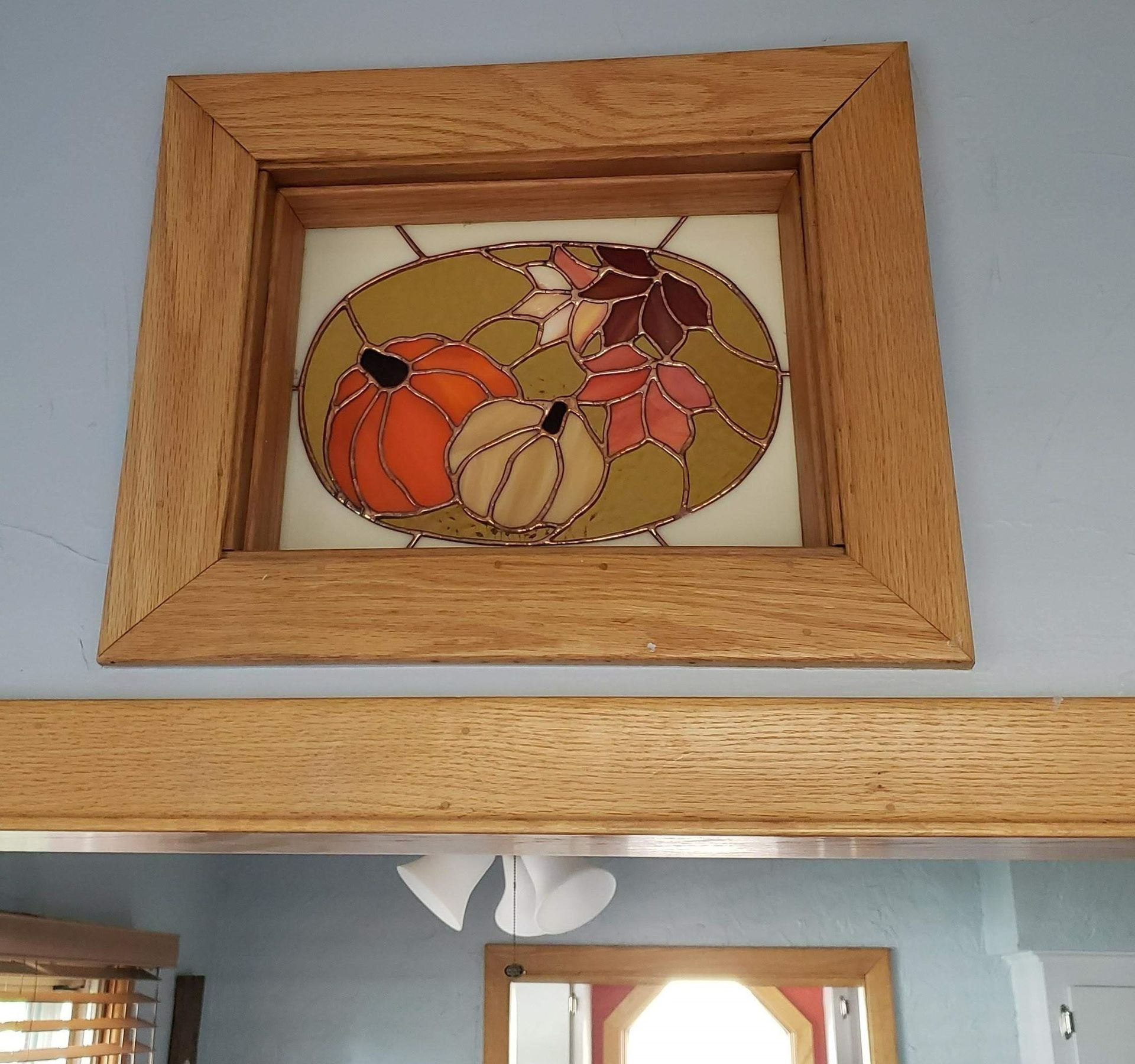 Autumn Pumpkins And Leaves Window 2 