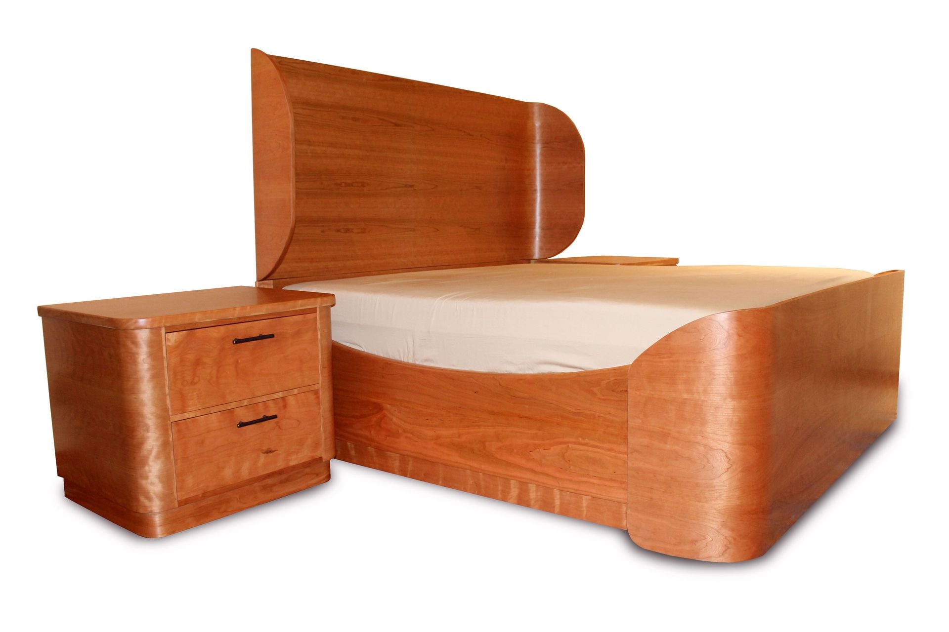 Curvy Bed 64 w/ Optional Side Tables