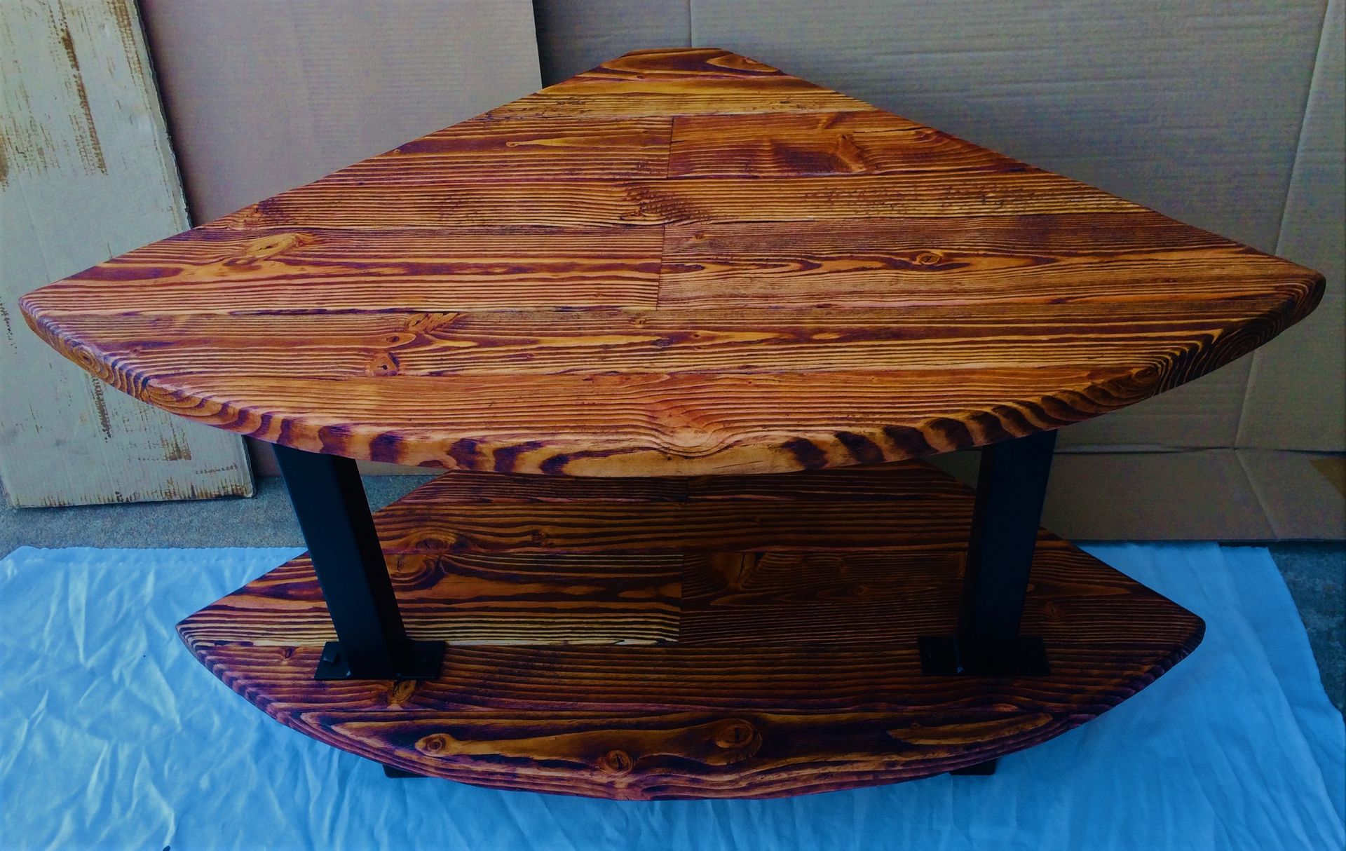 Modern Industrial Farmhouse End Table; Urban Rustic Tables 4 