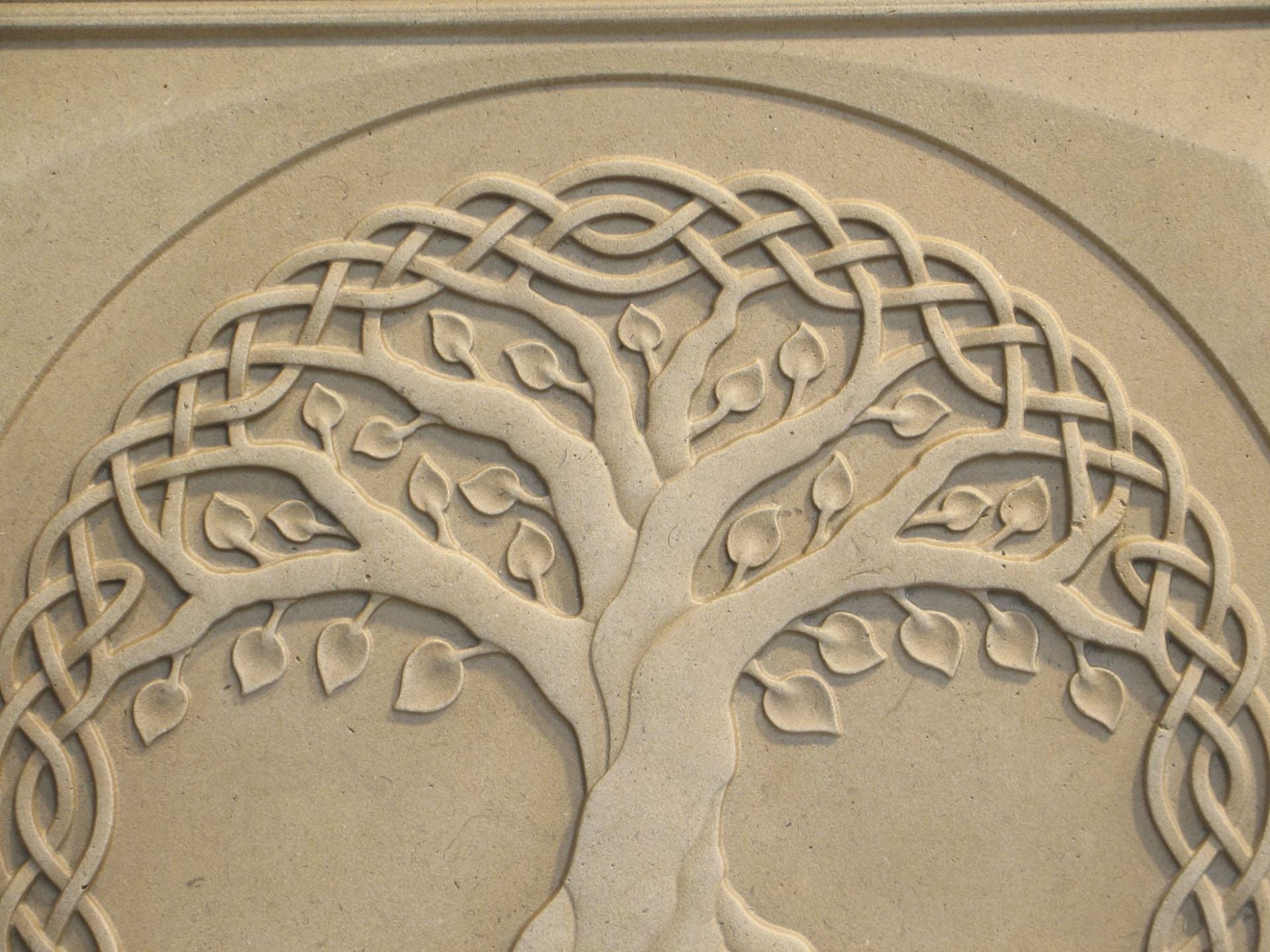 Relief Carved Limestone Tree Of Life Decorative Backsplash Tile Insert 3 