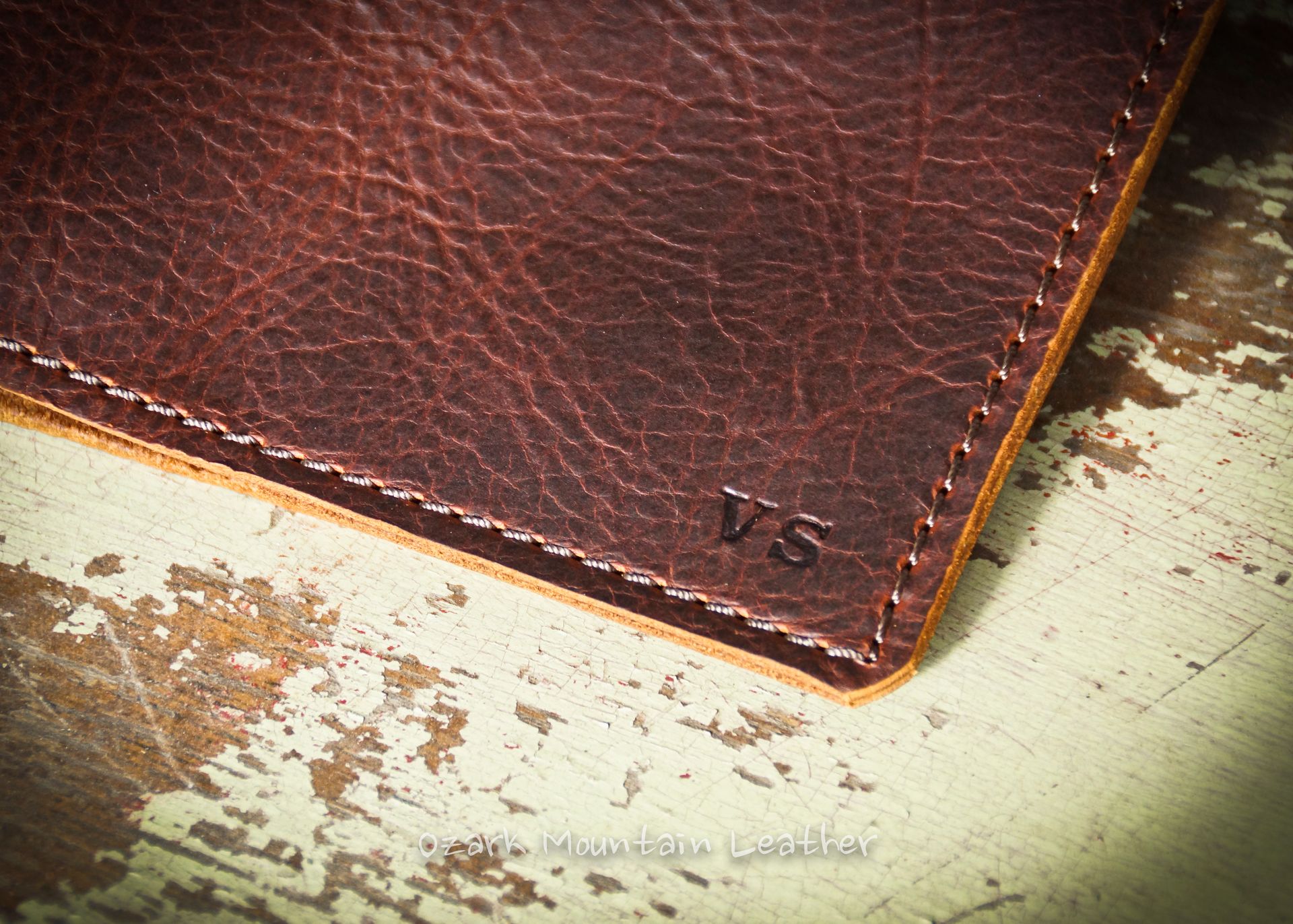 Bison Leather Custom Book Or Bible Cover With Initials Or Name In Right Lower Corner 3 