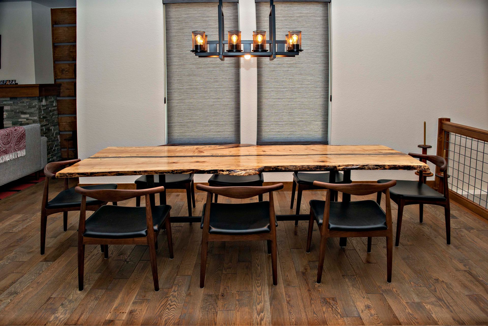 Organic Live Or Natural Edge Spalted Maple With Copper And Bronze Dining Or Kitchen Table 2