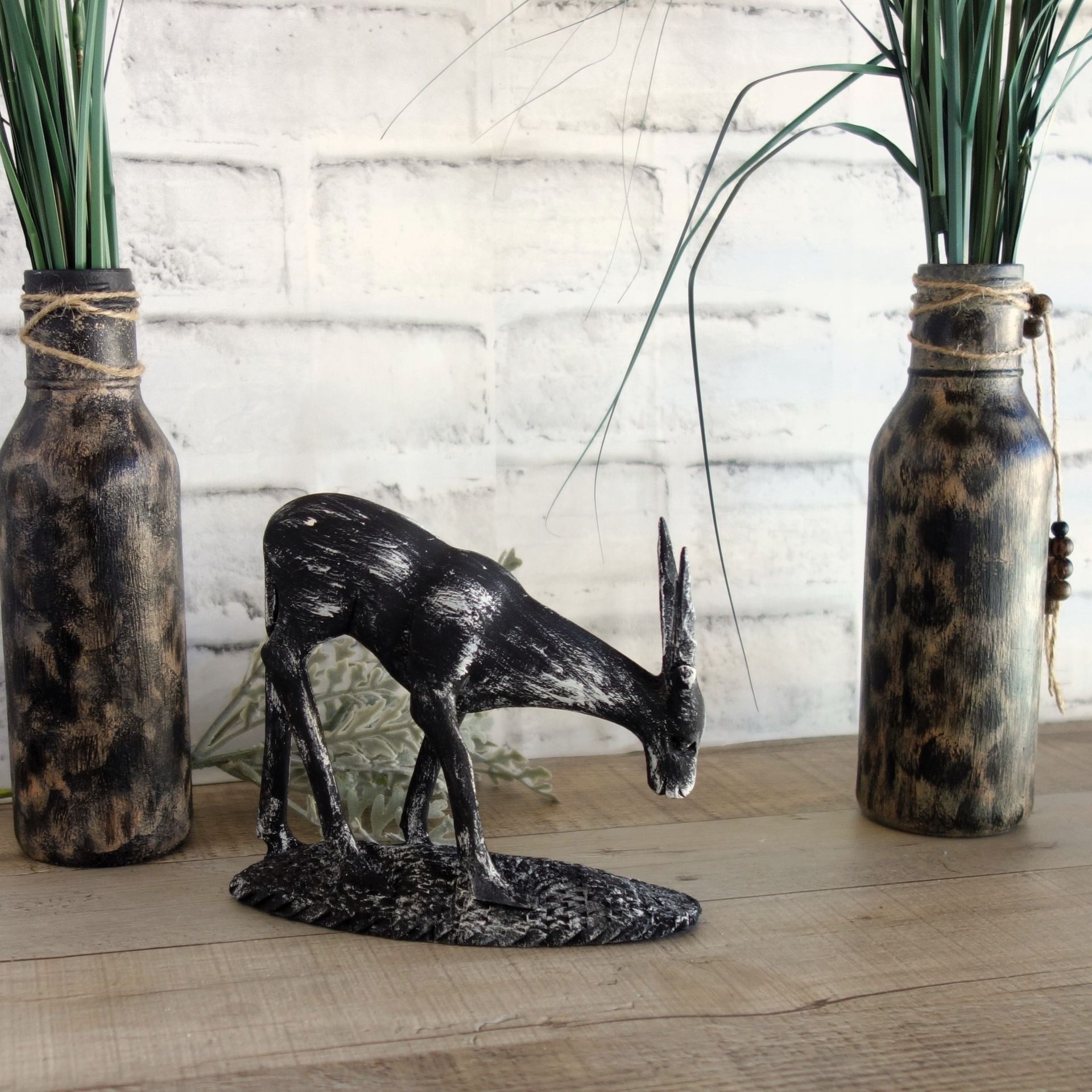 African Animal Decor Safari Decor Antelope Gazelle Eland Impala Figurine Statue 3 
