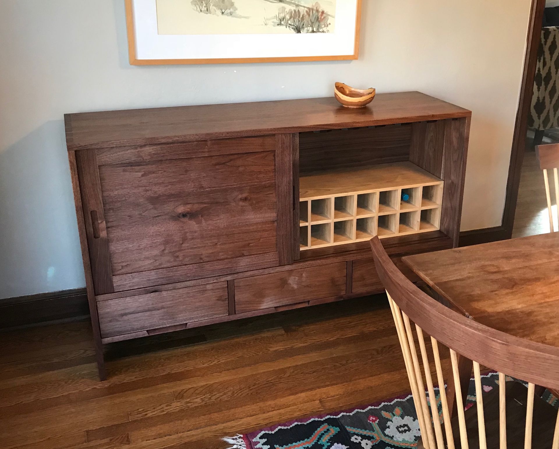 Shaker Sideboard In Walnut And Ash. 2