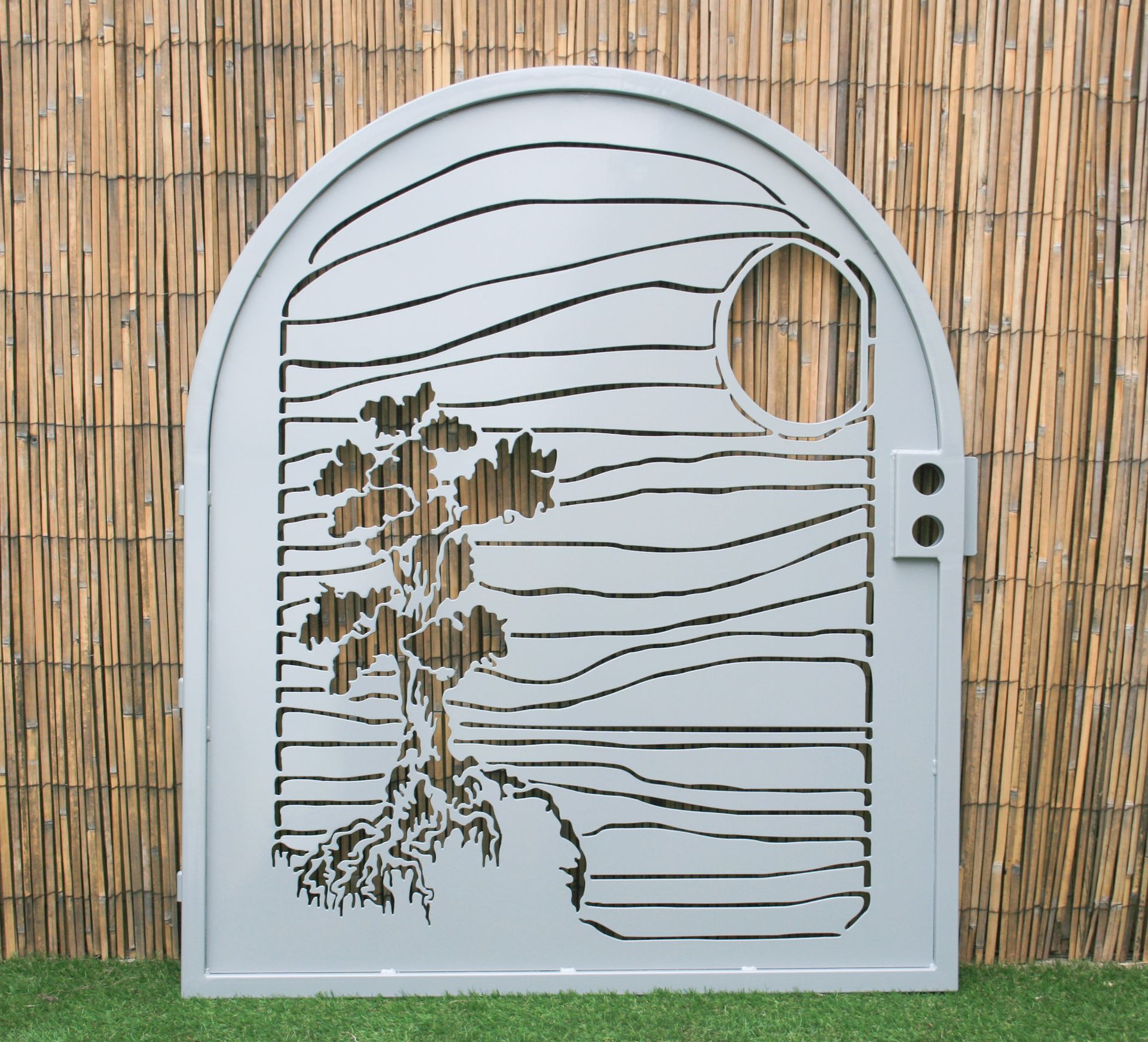 Metal Art Gate - Lone Pine - Steel Panel Art - Wall Accent - Garden Gate - Handmade