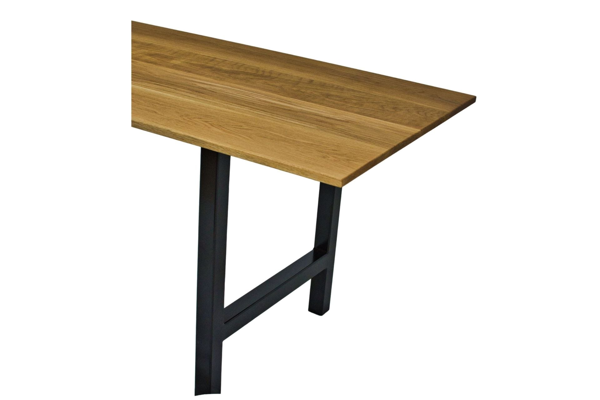 Oak Dining Table, Solid Wood Dining Table, Kitchen Table With Metal Legs, Farmhouse Dining Table 3 